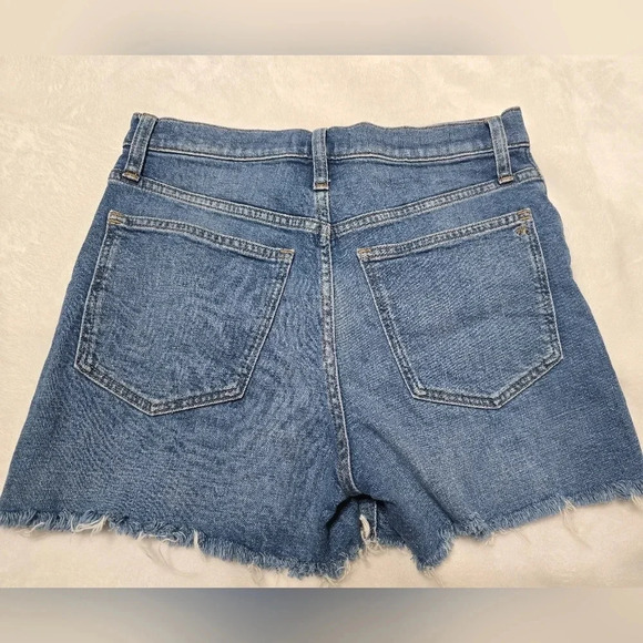 Madewell High Rise Denim Shorts, Raw Hem, Medium Blue Wash, Size 27, EUC! - Picture 3 of 10